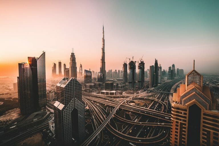 vue aérienne Dubai